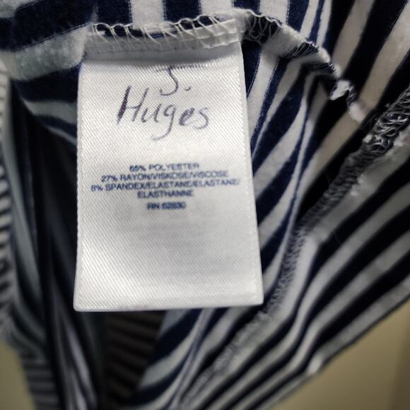 Lands' End striped polyester blend short sleeve shirt woman's size 3X - Picture 6 of 8